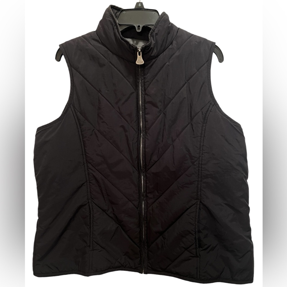 Puffer Vest, Vintage Dickies Quilted Light Puffer Vest, Black, Men’s XL